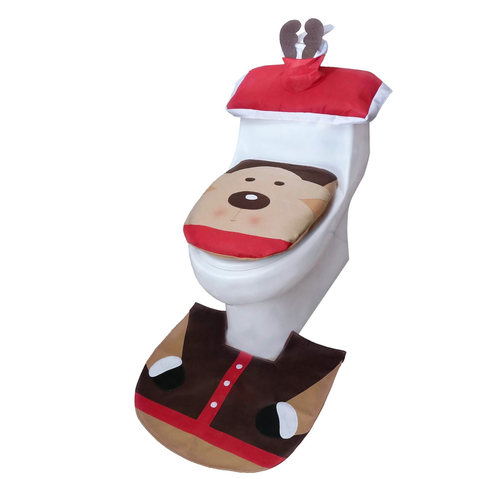 3パック：クリスマスファンシー クリスマスホームバスルームデコレーションセット