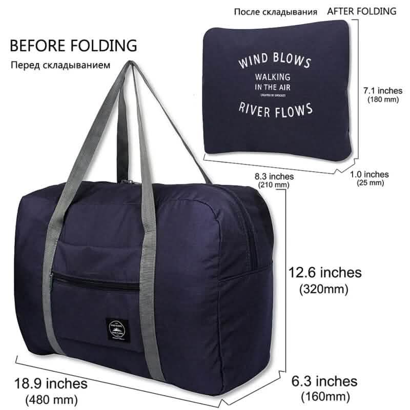 Lot de 3 : Sac de rangement de voyage pliable compact et élégant