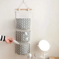 Lot de 3 sacs de rangement suspendus en coton