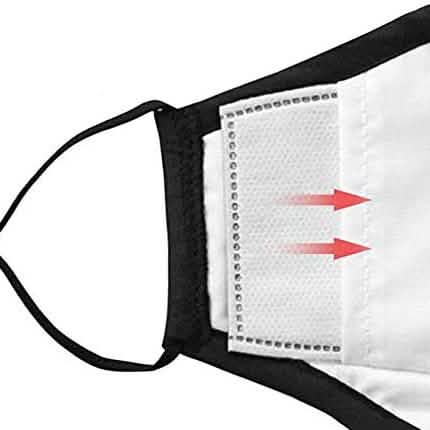 Lot de 3 : masques en coton réutilisables, lavables, réglables avec pochette pour filtre