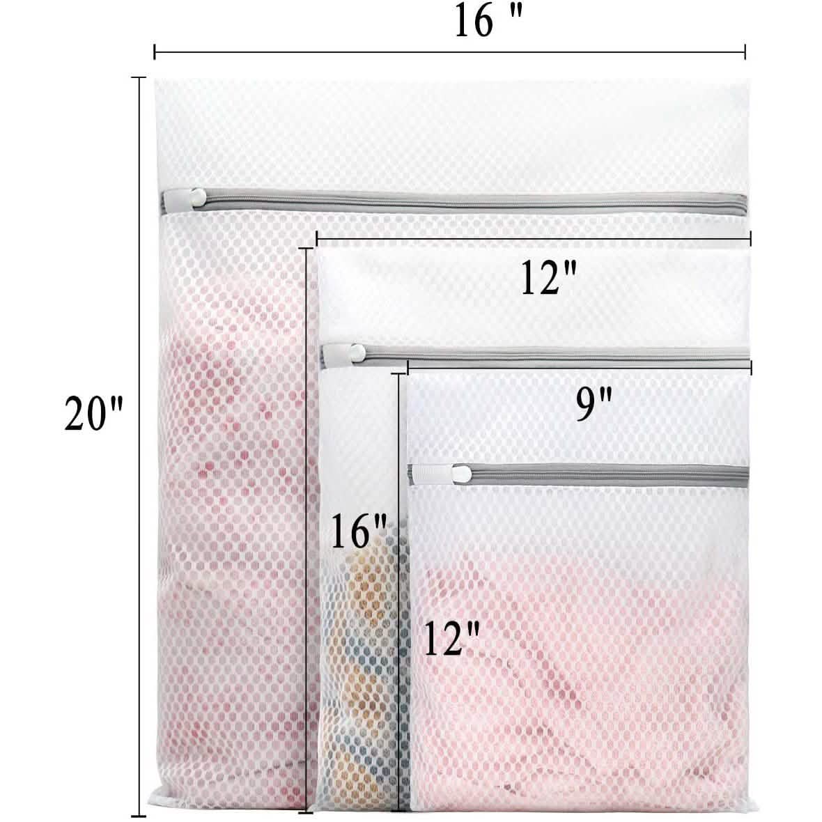 Lot de 3 : Sacs à Linge en Maille Nid d'Abeille Résistants