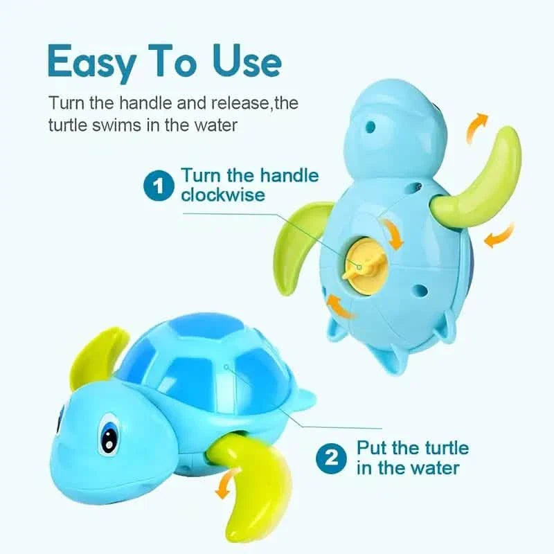 3-Pack: Fun Swimming Turtle Bath Toy