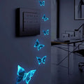 Lot de 3 autocollants muraux papillons phosphorescents