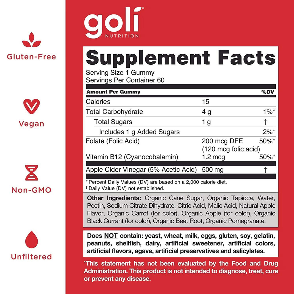 3-Pack: Goli Apple Cider Vinegar Gummy Vitamins