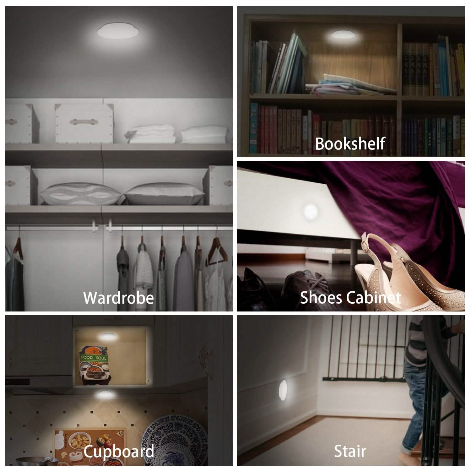 3個セット：LED ワイヤレス パック クローゼットライト