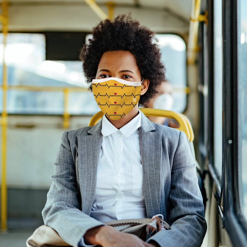 Lot de 3 : Masque de protection réutilisable double épaisseur pour infirmière, inspiré d'imprimés médicaux, avec boucles ajustables