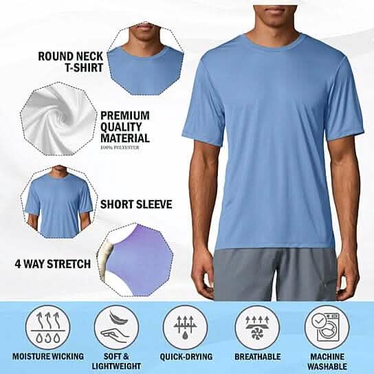 Lot de 3 t-shirts à manches courtes Cool Dri-Fit évacuant l'humidité pour homme
