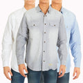 3-Pack: Men's Denim Button Front Shirts - Assorted Sizes