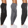 Lot de 3 pantalons de jogging pour homme avec poches zippées, anti-humidité
