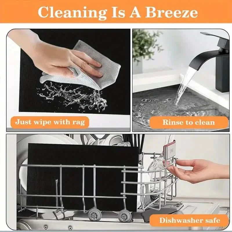 3-Pack: Non-Stick BBQ Grill Mesh Mats