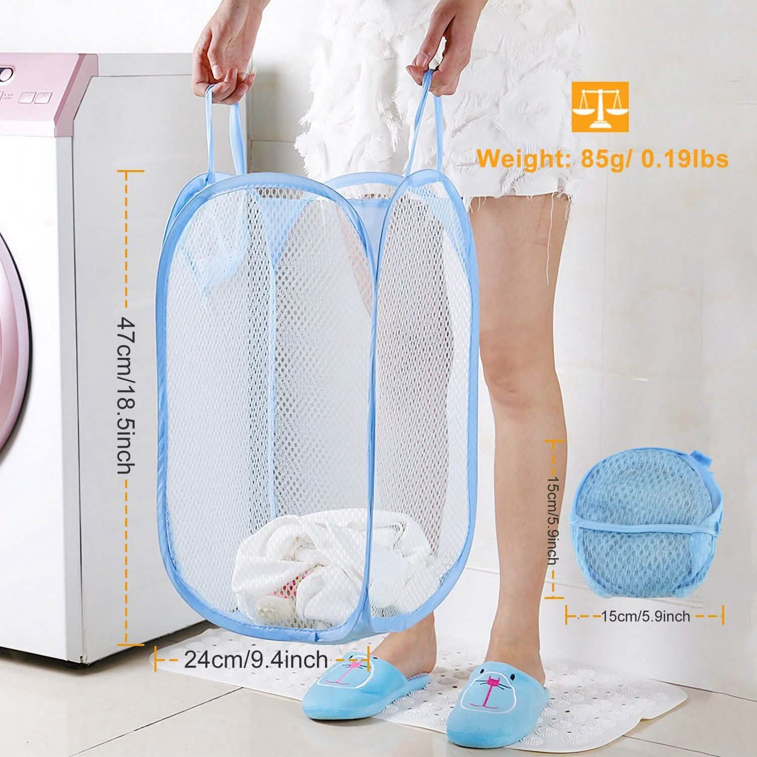 3-Pack: Pop-Up Laundry Hampers Foldable