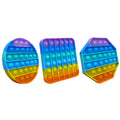 3-Pack: Rainbow Bubble Popper Anti-Stress Fidget Toy