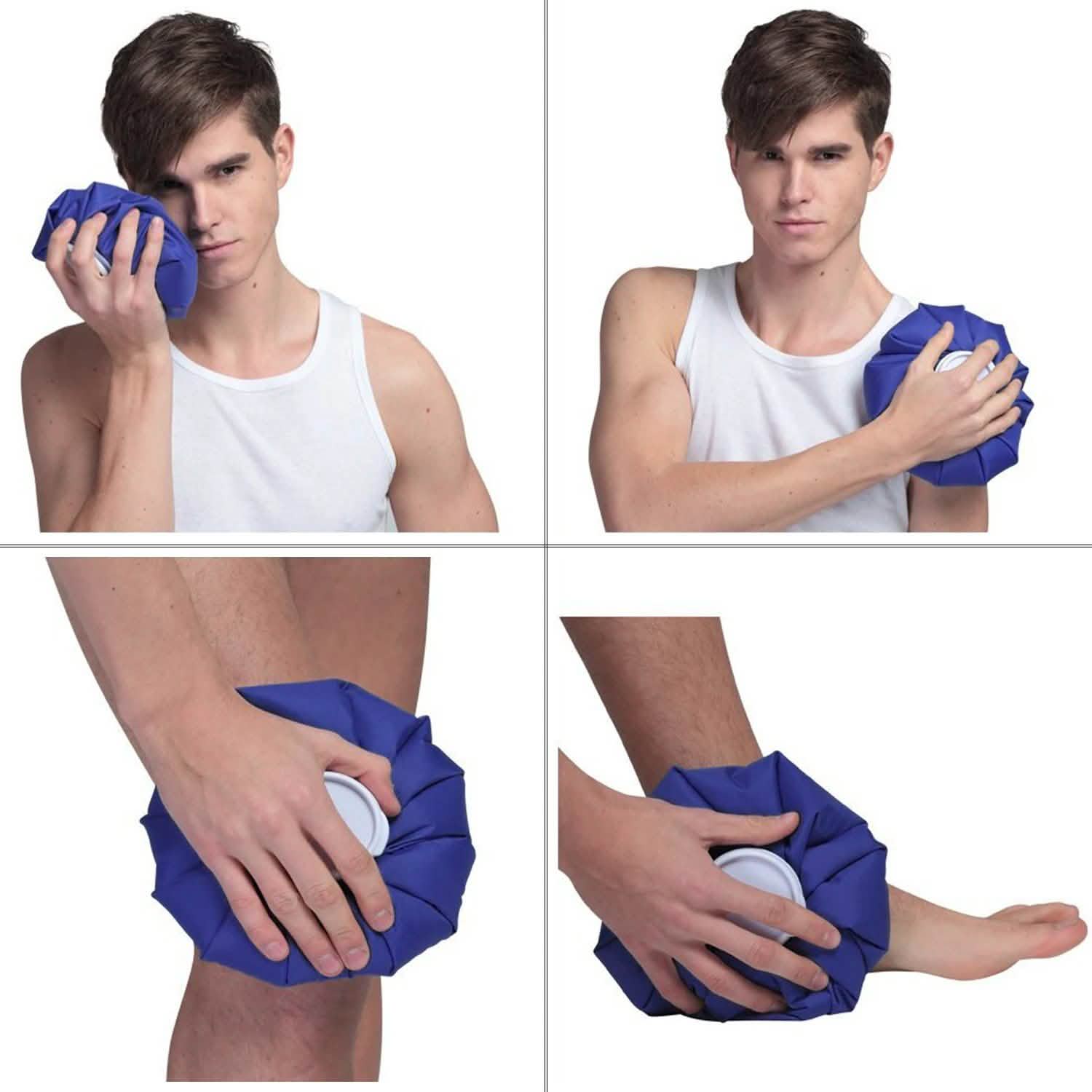 Lot de 3 : Sac de glace réutilisable Soulagement de la douleur Pack chaud Blessure sportive Premiers secours