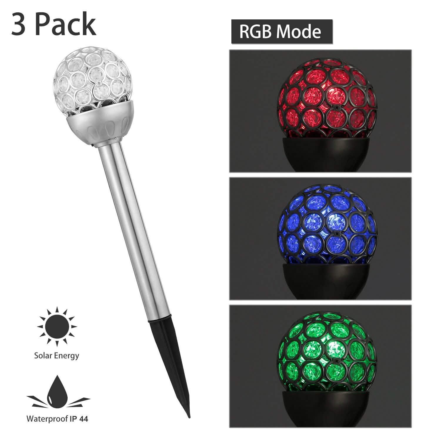 Lot de 3 : lampes solaires extérieures Solarek