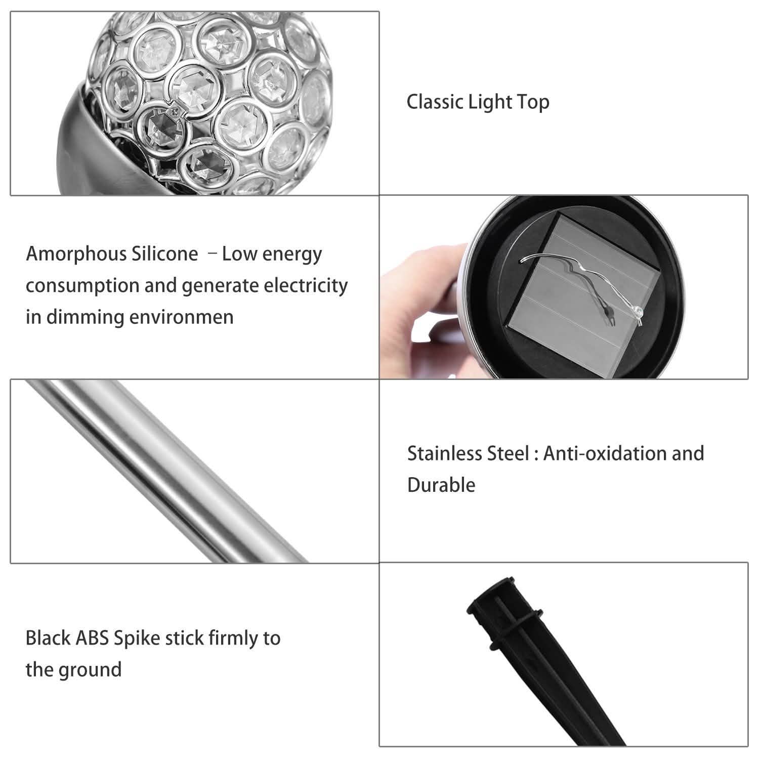 Lot de 3 : lampes solaires extérieures Solarek