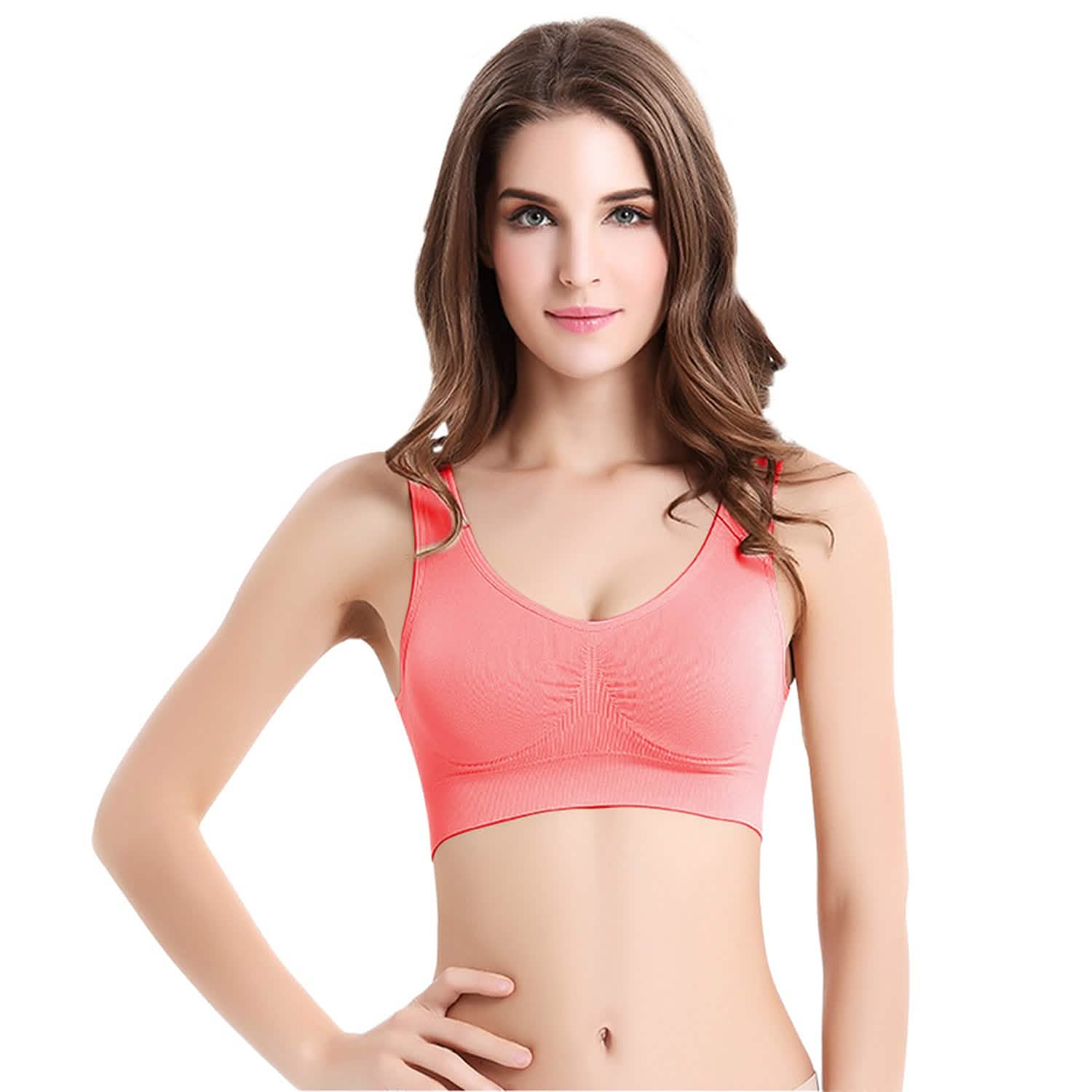 Lot de 3 soutiens-gorge sans armature et sans couture pour le sport et l'entraînement
