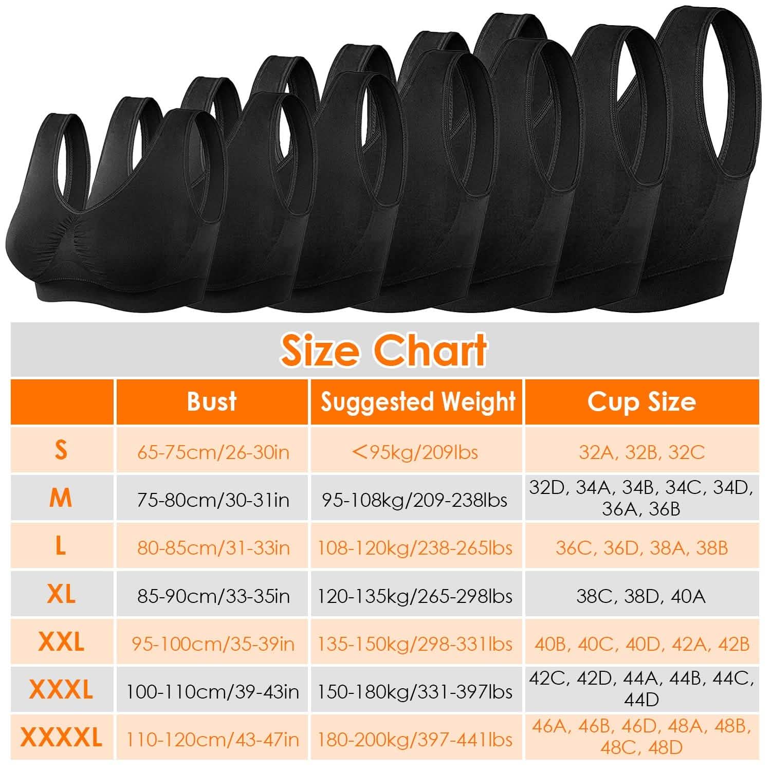 Lot de 3 soutiens-gorge sans armature et sans couture pour le sport et l'entraînement