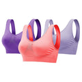 Lot de 3 soutiens-gorge sans armature et sans couture pour le sport et l'entraînement