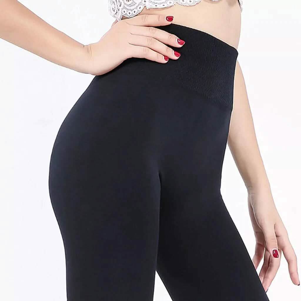 Lot de 3 : Leggings doublés en polaire pour femme, taille haute, doux, extensibles et chauds