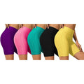 Lot de 3 : Short taille haute froncé pour femme