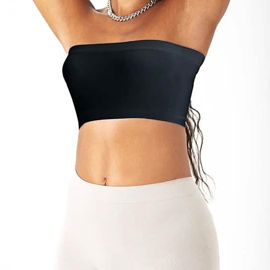 Lot de 3 : Soutien-gorge bandeau bustier sans couture pour femme