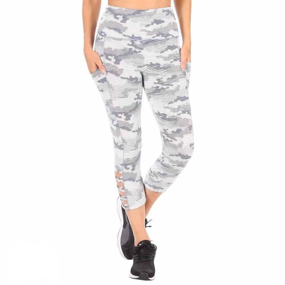 3-Pack: Women's Tummy Control Capri Leggings With Pockets