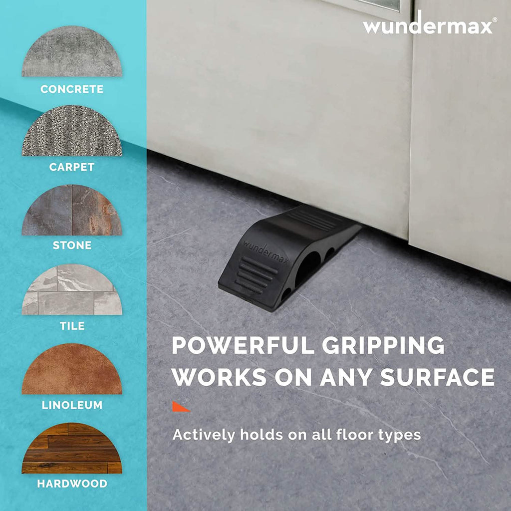 3-Pack: Wundermax Rubber Security Door Stoppers