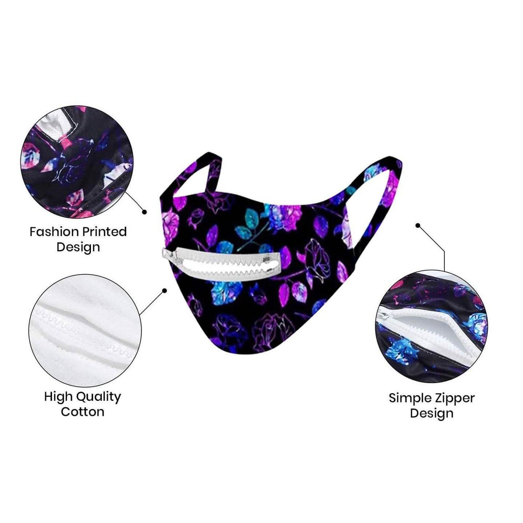 3-Pack: Zipper Reusable Cotton Face Mask for Everyday Use