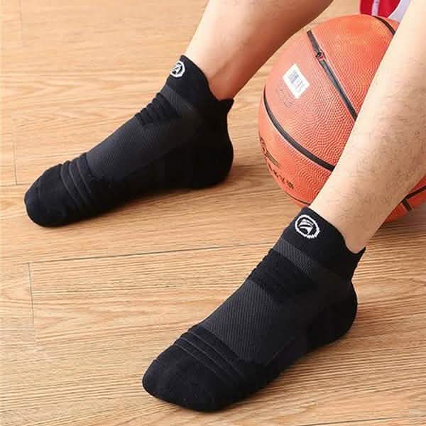 Lot de 3 paires : Chaussettes de sport Elite de basket-ball, épaisses, respirantes, absorbant la sueur, pour l'extérieur et la course à pied pour hommes