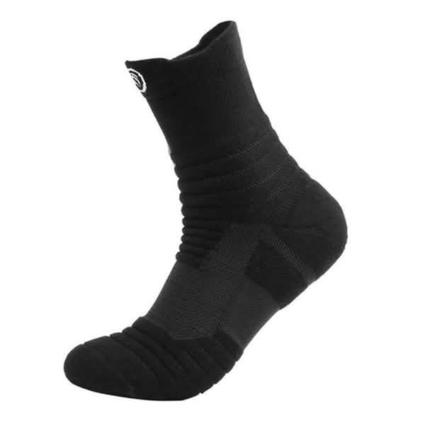 Lot de 3 paires : Chaussettes de sport Elite de basket-ball, épaisses, respirantes, absorbant la sueur, pour l'extérieur et la course à pied pour hommes