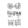 Ensemble de 3 paires : clous en argent sterling avec cristaux Swarovski Elements