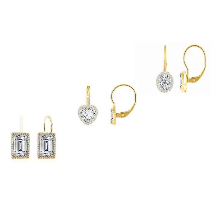 Lot de 3 paires : boucles d'oreilles dormeuses pour femme