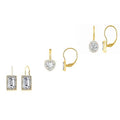 Lot de 3 paires : boucles d'oreilles dormeuses pour femme