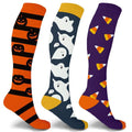 3-Pairs: Halloween Fun Knee High Compression Socks