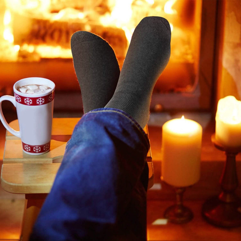 3 paires : Chaussettes chaudes en laine pour hommes