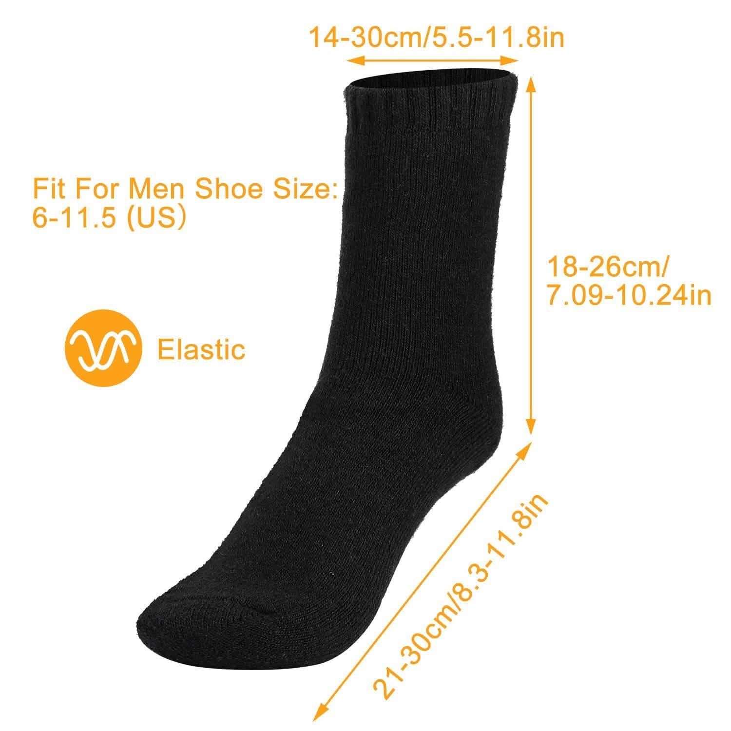 3 paires : Chaussettes chaudes en laine pour hommes