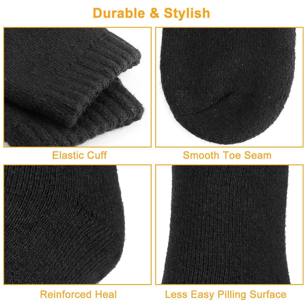 3 paires : Chaussettes chaudes en laine pour hommes