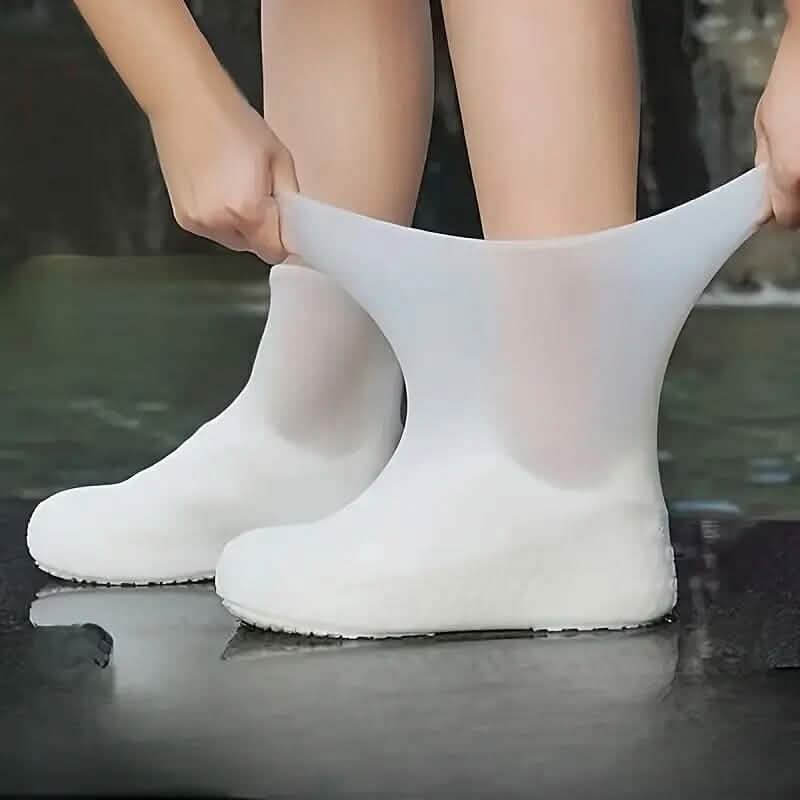 3 paires : Couvre-chaussures imperméables en latex pour l'extérieur