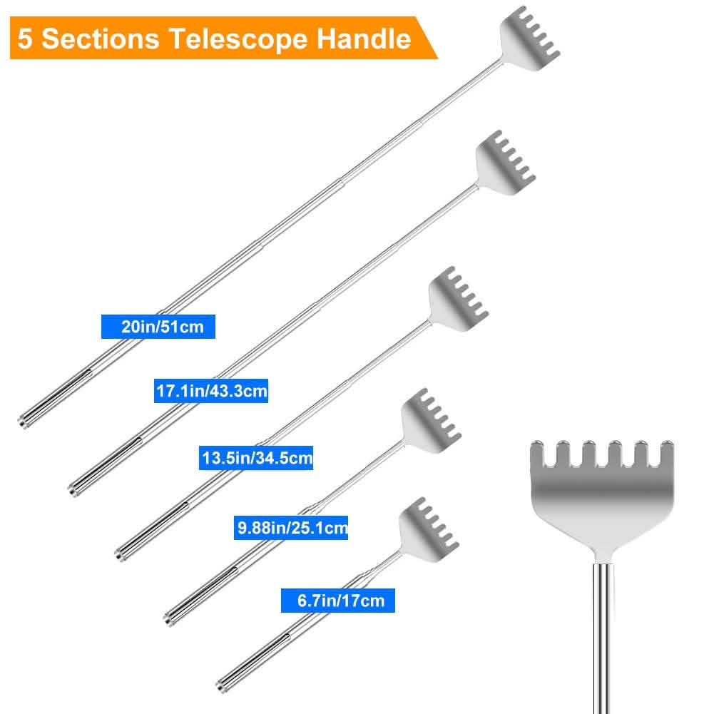 Ensemble de 3: Grattoir de dos télescopique de 50 cm
