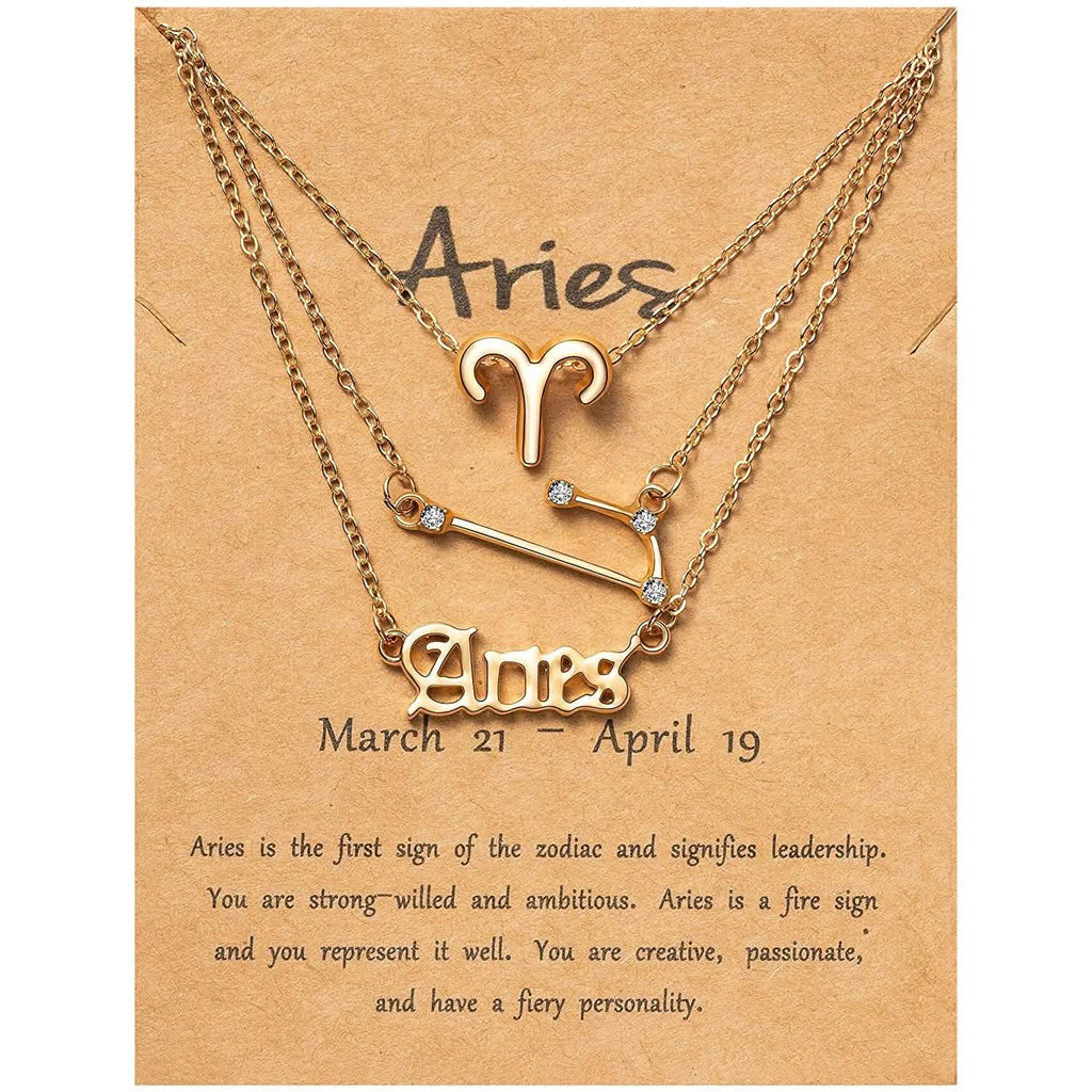 3-Piece: Constellation Zodiac Layer Necklaces