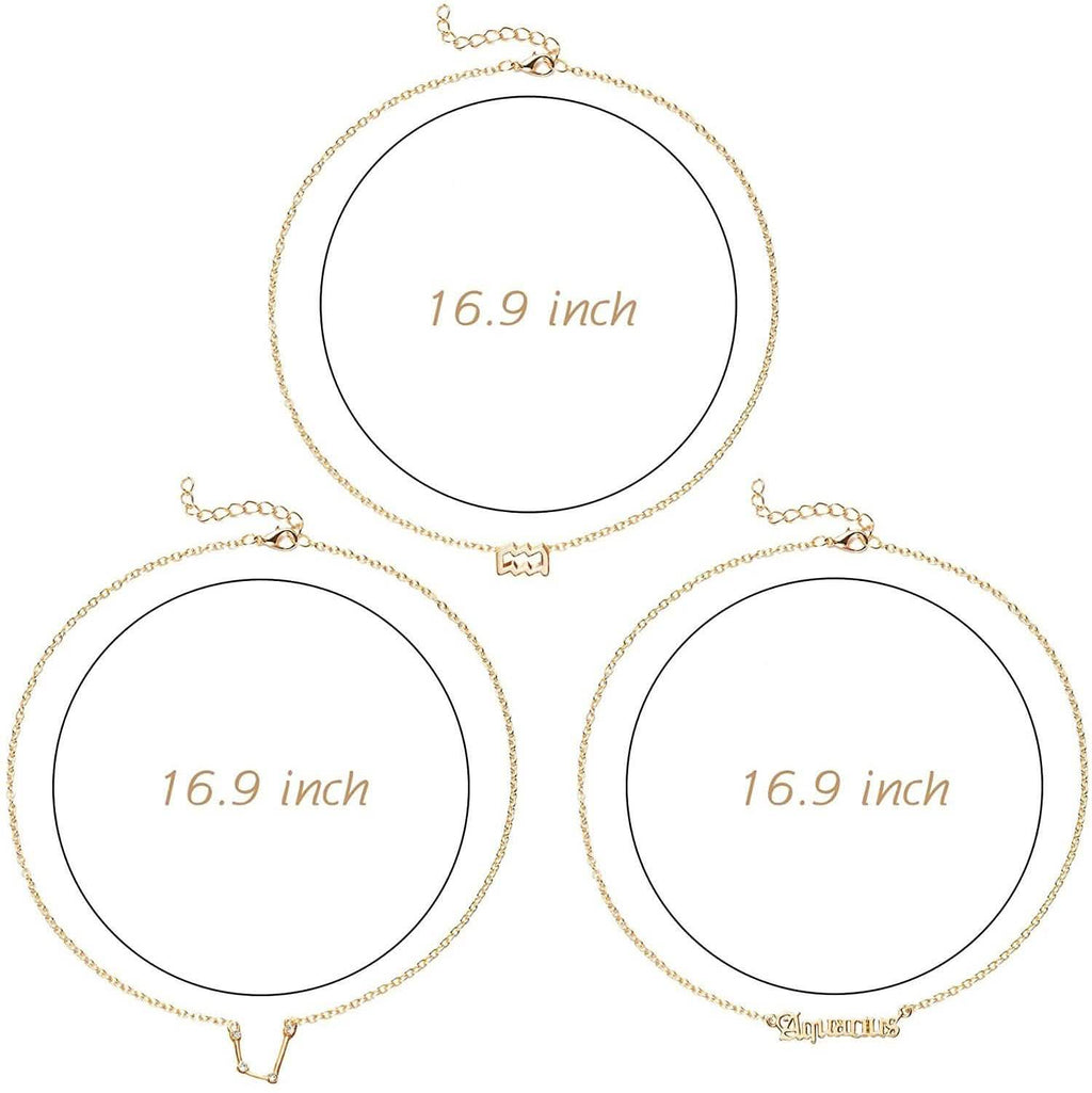 3-Piece: Constellation Zodiac Layer Necklaces