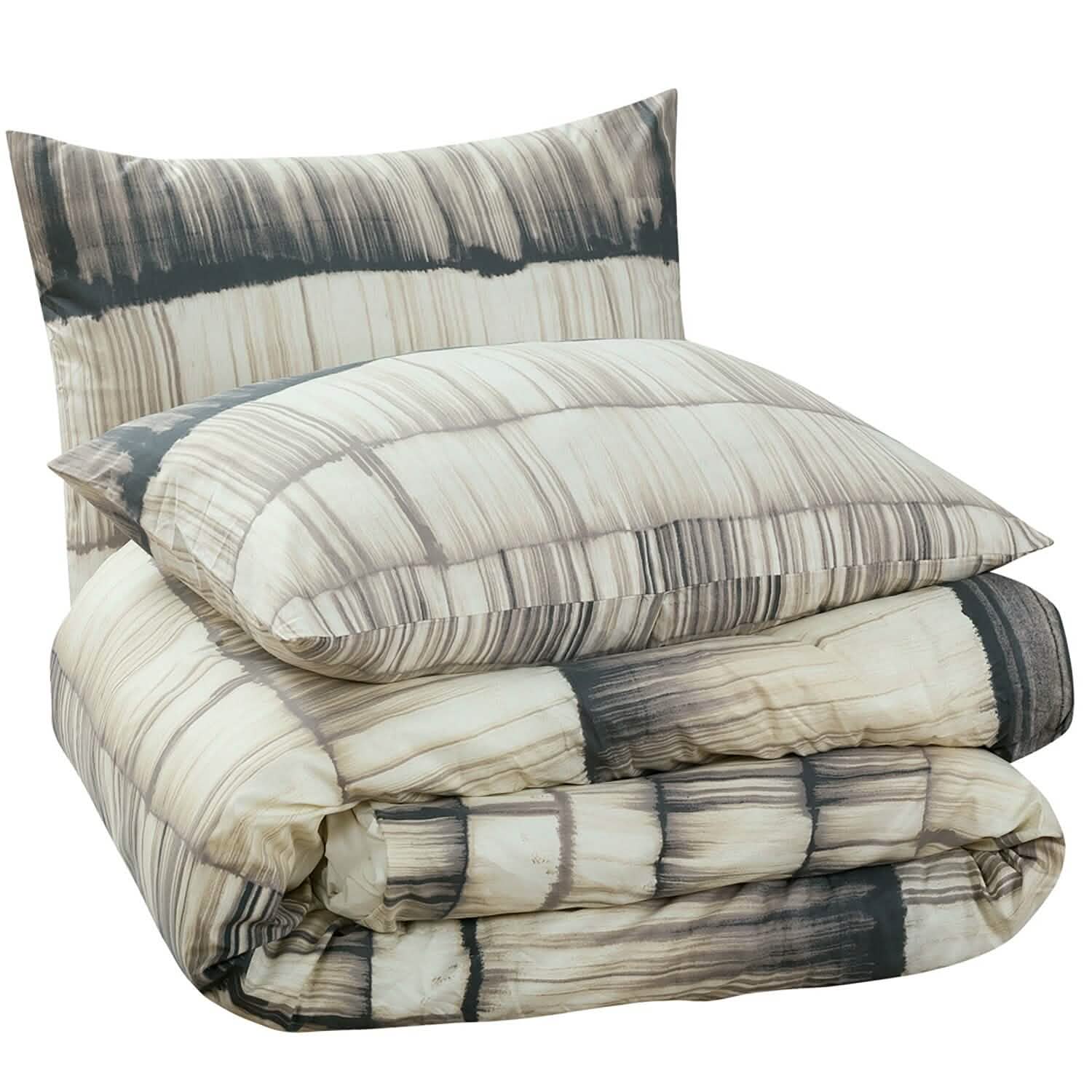 3-Piece: Global Stria Stripe Comforter Set