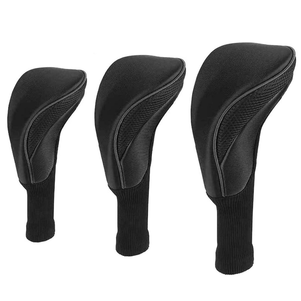 3-Piece: Long Neck Mesh Golf Club Head Cover