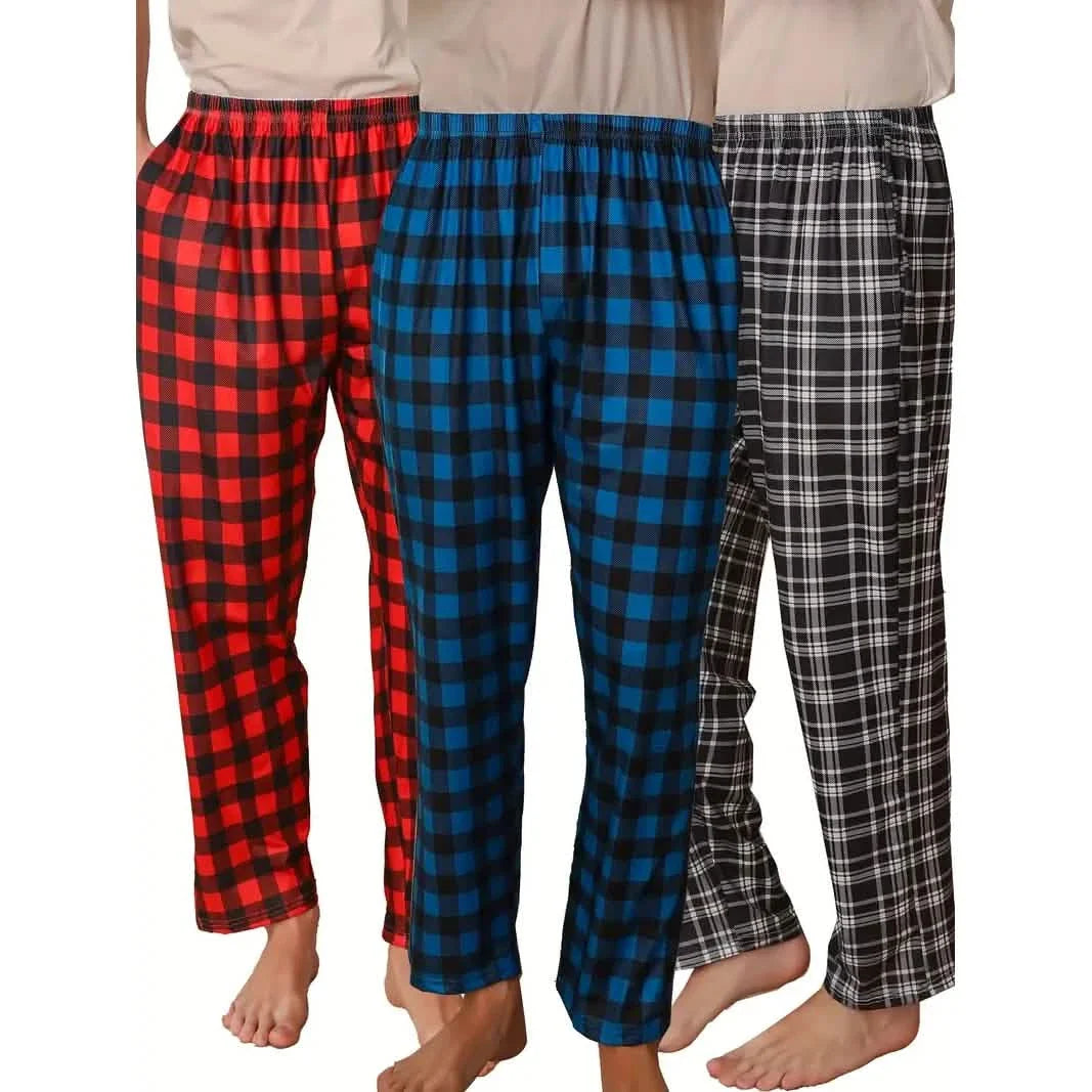 Ensemble 3 pièces : Pantalon de pyjama, tenue d'intérieur, vêtement de nuit pour homme