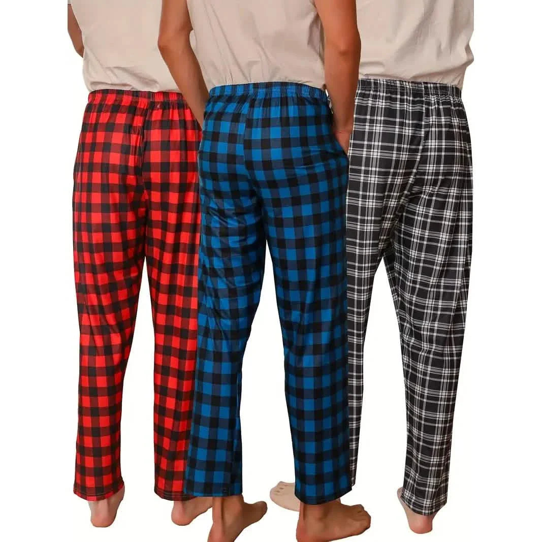 Ensemble 3 pièces : Pantalon de pyjama, tenue d'intérieur, vêtement de nuit pour homme