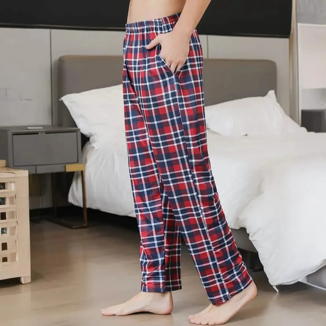3点セット：男性用パジャマパンツ ルームウェア 寝間着