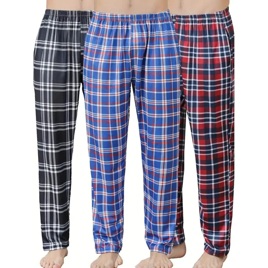 3点セット：男性用パジャマパンツ ルームウェア 寝間着