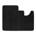 3-Piece Set: Bathroom Rug Set Plush Velvet Bath Carpet