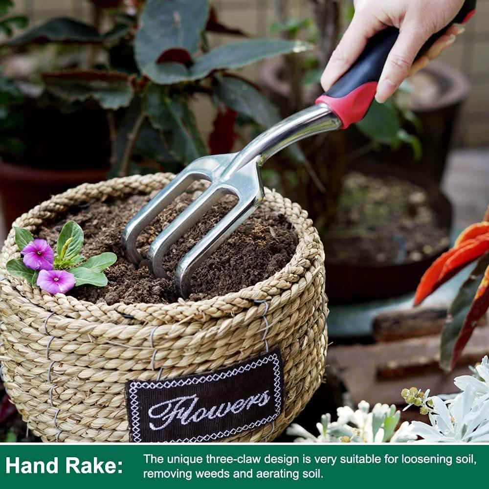 Ensemble de 3 pièces : Kit de jardinage robuste en fonte d'aluminium