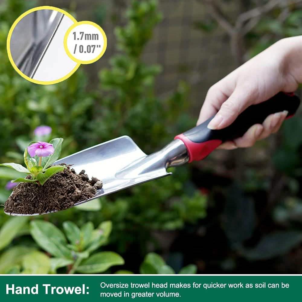 Ensemble de 3 pièces : Kit de jardinage robuste en fonte d'aluminium